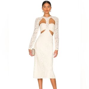 NWT Cut out lace panel dress - Oyster